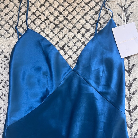 Cerulean Blue Slip Dress in Small - Picture 5 of 5